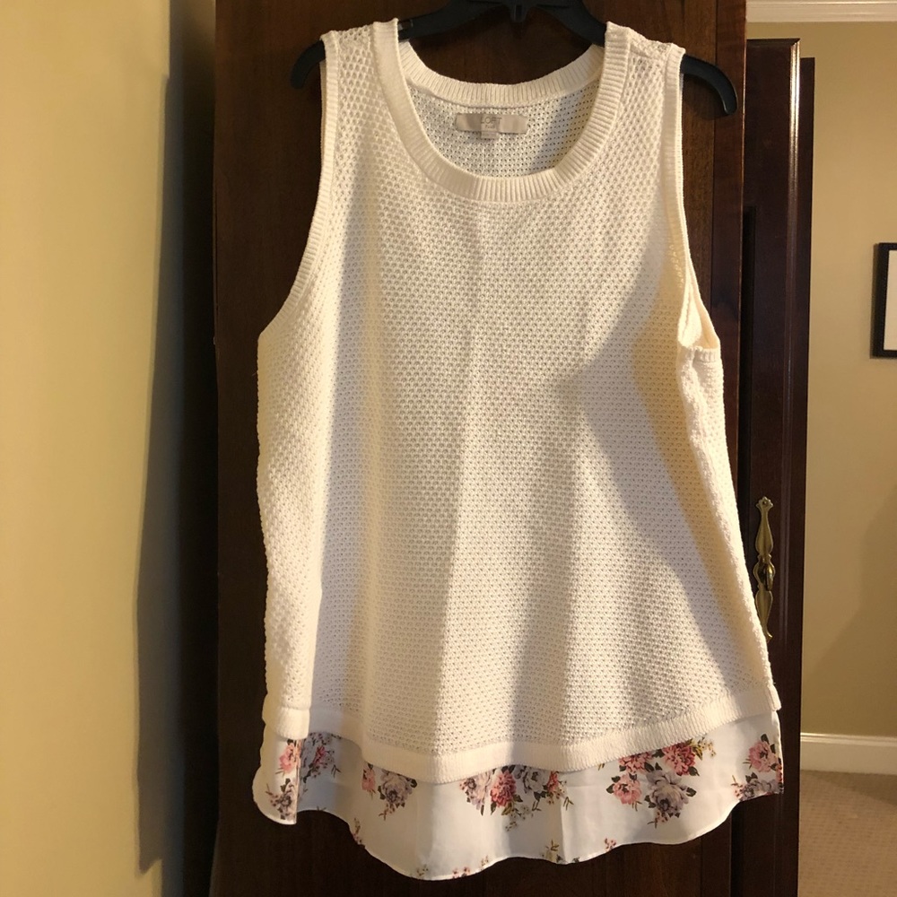 Loft NWT Sleeveless Tank in Cream